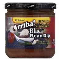 All natural. Made with Arriba! fire roasted salsa. Fat free. Gluten free. Arriba! Bean Dips are prepared by restaurant chefs one batch at a time using authentic Mexican recipes that have been in our family for decades. Our black bean dip combines slow cooked black beans specially blended with jalapeno peppers for that authentic Mexican bean taste. Go Texan.