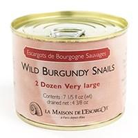 Wild Burgundy Snails, a timeless French delicacy, are finally available to gourmands in the United States. Their manufacturer, Henri Marie, has been satisfying the most discriminating palates in France since 1938. Served in the world's finest French restaurants, these are the escargot reserved for dignitaries, movie stars, and the like. As with all gastronomic delicacies, escargots exhibit varying levels of quality. Henri Marie's snails maintain an unwavering reputation for incomparable products. Their formula is quite simple. They begin with authentic Burgundy snails (HElix Pomatia Linne), found only in the wild in southeastern France. They are then hand-sorted by size, washed, and cooked in an aromatic bouillon according to the same ancestral standards used in 1894. There are 116 types of edible snails, and the Helix Pomatia Linne is the unanimously proclaimed champion in terms of flavor and texture. Nicknamed the "Land Lobster", it exhibits a similar texture to lobster, with an earthier flavor. These escargots are 100% natural, low-carb (Atkin's friendly), and very nutritious. This tin of "Very Large" size escargot contains 24 snails. They are the perfect size for serving as an hors d'oeuvre.