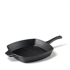 Ideal for traditional and slow-cooking techniques, Calphalon Pre-Seasoned Cast Iron cookware is designed to cook evenly and steadily, holding heat so foods stay warm while serving. A pre-seasoned cast iron surface helps prevent sticking, and oversized handles allow for easy and secure lifting. The 10-inch Square Grill pan will help you get the feel of outdoor cooking inside, with unique grill ridges that leave authentic grill marks and help drain unwanted fat. Features: Oversized cast iron handles for easy lifting Not dishwasher safe. Hand wash only with a stiff brush and hot water. Do not use soap. Towel dry cookware immediately after washing. Recommended Stovetops: Gas, Electric, Induction, as well as in the oven and broiler. Lifetime warranty Calphalon will replace any item found defective in material or workmanship when put to normal household use and cared for according to the instructions. Minor imperfections, surface markings as a result of shipping, and slight color variations are normal. This excludes damage from misuse or abuse, such as improper cleaning, neglect, accident, alteration, fire, theft, or use in a commercial establishment.