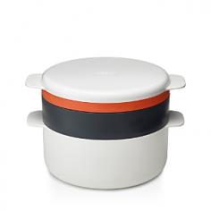 Dinner in a snap - Joseph Joseph's stackable set of microwave cookware includes a pot, steamer and griddle so that every component of your delicious meal can be made hassle-free.