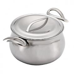 Make soup or chili for the whole family with plenty of leftovers, or cook corn on the cob, pasta, ribs, even lobster in this generously sized 8-Quart Stock Pot with Lid. Gently curved sides help keep moisture in and flavors rich. Our CookServ collection of cookware is the ultimate blending of artful elegance and high-performance culinary innovations, featuring 5-ply stainless steel construction with an aluminum core for fast, even heat distribution. And with its elegant belly shape and stylish curved handles, this is a piece that can move from the stovetop to the dinner table no matter what the occasion.