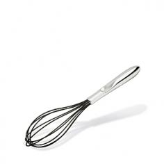 Utensils & Sets - The All-Clad Nonstick Balloon Whisk effortlessly blends away lumps in batters, sauces and gravies and creates fluffy souffles and whipped toppings - with handle finger grip for easier use and less hand stress. The durable 18/10 stainless-steel balloon whisk features a silicone-coated nonstick balloon head that is heat-resistant to 475 F and safe for all types of cookware, including nonstick and hard anodized. Optimized whisk angles make for agile, smooth strokes. Mirror-finish ergonomically designed handle. Dishwasher-safe. Since 1971 at its base in Pennsylvania, All-Clad has crafted premium-quality kitchen cookware with aluminum, steel and copper metals bonded or "clad" together for exceptional even heat distribution and retention. All-Clad produces nonstick professional kitchen tools with the same durable construction and meticulous features that are valued by the world's top chefs and passionate home chefs. Product Features Durable 18/10 stainless-steel construction Sil - Specifications Material: polished 18/10 stainless-steel, silicone Model: 2100075329 Size: 2 3/4" Dia. x 13"L Weight: 4 oz. Made in China Use and Care Dishwasher-safe Silicone balloon is heat-resistant to 475 F Safe for use with all cookware