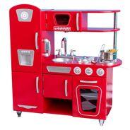 Have your mini Masterchef dishing up delicious feasts with the Red Vintage Play Kitchen from KidKraft, with a quirky retro design in cherry red.