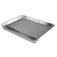 Dimensions: 13L x 17.75W x 12.75H in. Made of 100% stainless steel Underside cross-base for extra durability Lightweight and portable Full-width grease trough Ideal for tailgating and camping Manufacturer's limited lifetime warranty. The Little Griddle Euro-Q is a portable, removable option that turns your grill into a cook-station for breakfast foods, side-dishes, and more. The griddle is crafted from thick, durable 100% stainless steel and features cross-braced undersides to makes sure heat distributes evenly for perfect cooking. The design incorporates a raised back- and side-walls to keep the food on the griddle surface and not on your grill. A full-length trough helps catch grease and juice run-off, making cleaning up a snap. This easy-to-use piece makes cooking eggs, bacon, pancakes, hashbrowns, and other unique foods with any grill quick and easy. About Little GriddleWhen you purchase a Little Griddle product, you can rest assured it has been rigorously tested to ensure durability, aesthetics, usefulness. For over 15 years, Little Griddle has prided on providing consumers with professional-quality griddles and accessories for homes, professionals, and more. For outdoor and well-ventilated kitchens, each unit is crafted from 100% stainless steel. Ideal for breakfast, lunch, dinner, and more, Little Griddle products are the perfect way to prepare food for families and armies alike. So confident are they in their pieces, Little Griddle guarantees each with a limited lifetime warranty.