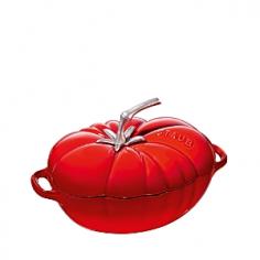 Expertly constructed for a lifetime of creative cooking, Staub's sturdy cast-iron tomato cocotte is perfected with a bright enamel finish. Inspired by the Brandywine tomato, each one-of-a-kind piece moves seamlessly from the oven to the table.
