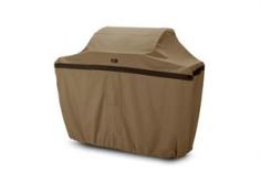 Rugged fabric in tan with water-resistant PVC backing. Air vents reduce inside condensation and wind lofting. Elastic hem cord with adjustable toggle for a secure fit. Fits cart BBQs up to 70L x 24W x 48H inches. You've invested good money in your grill, so protect that investment with the X-Large BBQ Cart Cover - Tan. It features a rugged fabric and PVC construction that's weather resistant and a handy click closure buckle that keeps it secure. An elastic hem cord and adjustable toggle provides a custom fit. Padded handles make it easy to take off and put on. Air vents reduce condensation while a custom fit helps keep your grill in peak condition. About Classic AccessoriesFounded from small beginnings, Classic Accessories has grown in the past 30 years from a small basement operation in Seattle's Roosevelt neighborhood making seatbelt pads and steering wheel covers, to a successful and expanding company now making a wide variety of products from car to boat covers and much more. Innovative, stylish designs define products that are functional and made to last. From little details to the largest innovations, Classic Accessories is always moving forward and looking to provide cover and storage solutions to a clientele that has a passion for the outdoors, from backyard gatherings to exciting camping trips, Classic Accessories provides the products that keeps your equipment looking great all season long.