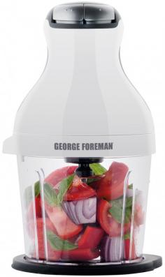 George Foreman Healthy Living Infinity Chopper - Unique Blades Chop Blend & Crush Included Bowls Multi-purpose. Take the hard-work out of food preparation with the George Foreman Healthy Living Infinity Chopper, which crushes, blends and chops your ingredients to perfection allowing you to create delicious, healthy, homemade meals with ease. Chop veges and fruits, blend smoothies and soups and crush ice and nuts, plus loads more possibilities. It's unique shape ensures all ingredients are captured for smoother results. Included are two 1.2 litre, stackable bowls for easy storage as well as two multi-purpose bases that double as lids for the bowls to seal in freshness. Creating such nutritious, flavoursome meals has never been so simple! Cook faster, eat healthier and live better using the George Foreman Healthy Living Infinity Chopper for your food preparation needs. Features Unique Infinity Blades Chop, Blend and Crush! Unique shape captures all ingredients Clear plastic bowls allows you to view progress Intelligent design with 1.2 litre, stackable bowls Multi-purposes bases double as lids New trend in Kitchen appliances Colour: White Model: 21510AU Brand: George Foreman Package Contents 1 x Infinity Chopper 2 x 1.2 Litre Stackable Bowls 1 x Users Guide