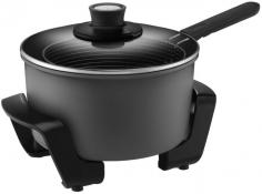 Sunbeam 5l Multicooker Deep Fryer Df4500 - Saucepan / Small Frypan / Deep Fryer - 1600w Cast-in Element 10. A versatile multi cooker which allows you to boil, roast, casserole, stew, braise, stir fry and deep fry. This multipurpose cooker from Sunbeam is economical and cooks food quickly whilst using less power than an ordinary oven or grill. Features Large Capacity Pan - Large 5L capacity when using as a saucepan or roasting, or 1kg capacity when using as a deep fryer. Teflon&reg; Platinum Pro&trade; - Professional use non-stick surface. Three layers of commercial quality, non-stick coating provide excellent durability, scratch resistance and easy cleaning. It's dishwasher safe and metal utensil safe. Stainless Steel Basket - Perfect for food that requires draining such as pasta and vegetables, in addition to deep fried food. The basket handle rests securely on pot edge for safe drainage. Basket handle folds inwards for easy storage. Specifications Wattage: 1600W Cord Length: 90cm Basket Rest: Yes Deep Fry Food Capacity: 1kg Oil Capacity: 2 Litres Dishwasher Safe: Vessel, Lid Element: Cast-In Heat Settings: 10 Lid: Glass Lid Non Stick Coating: Teflon&reg; Platinum Pro&trade; Timer: No Viewing Window: Tempered Glass Lid Design: Designed and Engineered in Australia Dimensions: (H) 24cm x (W) 32cm x (D) 26cm Net Weight: 3.77kg Colour: Charcoal Model: DF4500 Brand: Sunbeam Package Contents 1 x Sunbeam 5L MultiCooker Deep Fryer DF4500 (Charcoal) 1 x Glass Lid 1 x AC Power Cord / Probe with 10 Heat Settings 1 x Stainless Steel Basket 1 x Instructions