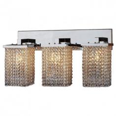 This stunning 3-light Crystal Wall Sconce only uses the best quality material and workmanship ensuring a beautiful heirloom quality piece. Featuring a radiant chrome finish and finely cut premium grade clear crystals with a lead content of 30%, this elegant wall sconce will give any room sparkle and glamour. Worldwide Lighting Corporation is a privately owned manufacturer of high quality crystal chandeliers, pendants, surface mounts, sconces and custom decorative lighting products for the residential, hospitality and commercial building markets. Our high quality crystals meet all standards of perfection, possessing lead oxide of 30% that is above industry standards and can be seen in prestigious homes, hotels, restaurants, casinos, and churches across the country. Our mission is to enhance your lighting needs with exceptional quality fixtures at a reasonable price. Finish: Polished Chrome Crystal Color: Clear 30% Premium Full Lead Crystal (3) 60W E12 Incandescent Candelabra Bulb(s) Bulb(s) Not Included Total Watts: 180 Voltage: 110V - 120V Beautiful Polished Chrome finish and dressed with precision cut and polished 30% Full Lead Crystals for maximum brilliance and sparkle From the Prism Collection Accommodates up to three 60-watt maximum (40-watt recommended) candelabra base incandescent E-12 bulb (not included) Solid Brass Frame in Chrome Plated Finish and 30% Full Lead Crystal Wall mount with 8" extension from wall UL and CUL Listed to US and Canadian safety standards For Dry Locations only (Dry Locations include kitchens, living rooms, dining rooms, bedrooms, foyers, hallways and most areas in bathrooms) Hardware included Assembly instructions and template enclosed for convenient setup (Professional installation is recommended) 1 Year Limited Manufacturing Defects Warranty Hardwired UL Listed, cUL Listed, CSA Listed Style: Contemporary Part of the Prism Collection Warranty Info: 1 Year, Worldwide Lighting Corporation warranties products to be free from defects for a period of one year following shipment. Warranty is and void if merchandise is not installed according to factory instructions, NEC guidelines, and applicable building cOverall Dimensions: 8"(D) x 25"(W) x 10"(H)Diameter Range: Width 21" and above Item Weight: 25 lbs. Please note that this product is designed for use in the United States only (110 volt wiring), and may not work properly outside of the United States*Use of this product will expose you to lead, a chemical known to the State of California to cause birth defects or other reproductive harm. Not intended for food use.