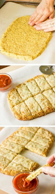 Quinoa Crust for Pizza or Cheesy Garlic ‘Bread’