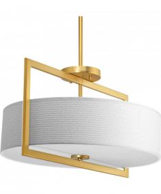 Three-light Semi-Flush Convertible (Lrg) Finish: Natural Brass Finish Type: Plated Color: Gold Glass: White Textured Glass Shape: Shade (3) 100W E26 E26 Bulb(s) Bulb(s) Included Lamp Type: Incandescent Mount Location: Ceiling Stem/Ctc Part of the Harmony Collection Warranty: 1 year warranty Overall Dimensions: 18"(Dia.) x 11-1/4"(H)Overall Length: 77-1/2" Overall ht. w/stem Wire Length: 120"Item Weight: 12.1 lbs. Please note that this product is designed for use in the United States only (110 volt wiring), and may not work properly outside of the United States.