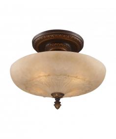 Traditional-style semi-flush light. Amber antique glass cover with etched patterns. Eye-pleasing golden bronze finish. Uses four 75-watt medium-base bulbs (not included). Dimensions: 19W x 14H inches. A blend of timeless elegance and refined style, the ELK Lighting 08095-AGB Restoration 4-Light Semi Flush 19W in. Golden Bronze embodies classic design at its best. Developed with a discriminating concern for preserving historic lighting and architectural designs, this light replicates and restores traditional design elements to enhance the aesthetics of your home. Finished in beautiful golden bronze, this semi-flush light sports an amber antique glass cover with delicately etched patterns. It uses four medium-base, 75-watt bulbs (not included).About E.L.K. LightingIn 1983, Adolf Ebenstein, Jonathan Lesko, and Russell King combined their lighting expertise to form E.L.K. Lighting Inc. From the company's beginning in eastern Pennsylvania, it has become a worldwide leader featuring manufacturing facilities and showrooms in the U.S. and abroad. Award-winning designs and state-of-the-art engineering give their lighting and home decor items outstanding quality and value and has made E.L.K. the choice of such renowned places as the Historic Royal Palaces of England and George Vanderbilt's Biltmore Estates. Whether a unique custom design or one of their designer lines, all products are supported by highly trained technical and customer service teams. A commitment to providing superior lighting and home products with unmatched customer satisfaction remains at the heart of the E.L.K. family tradition. Please note this product does not ship to Pennsylvania.
