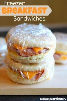 Eat Cake For Dinner: Homemade Freezer Breakfast Sandwiches