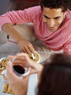 A couple enjoying Chinese food in Broadbeach