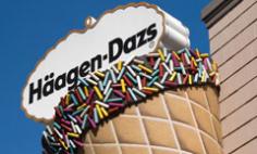 Haagen-Dazs Sign in the Shape of an Ice Cream Cone