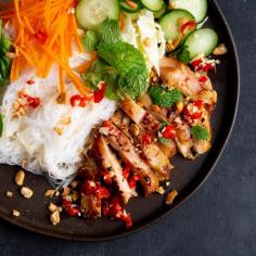 Vietnamese-style Pepper Chicken Noodle Bowl