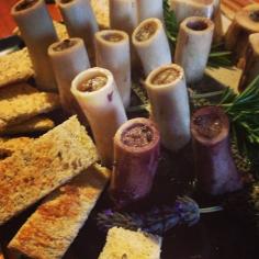 The jumbuck marrow ensemble, poached in water, poached in red wine and roasted #jumbuckmarrowtrial