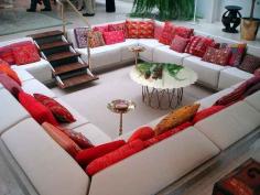 Lower your living room to create a conversation pit. | 43 Insanely Cool Remodeling Ideas For Your Home