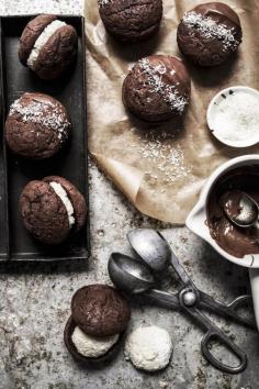 Bounty filled brownie cookies