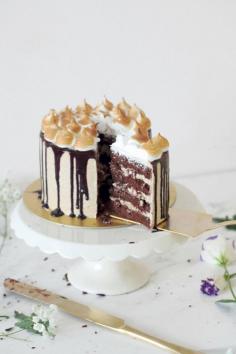 S'mores Layered Cake | Natalie Eng