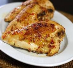 Oven Grilled Chicken Stuffed with Roasted Pepper and Garlic Recipe