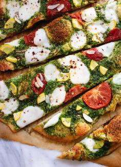 Arugula-Almond Pesto Pizza