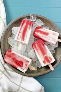 Rhubarb Coconut Popsicles