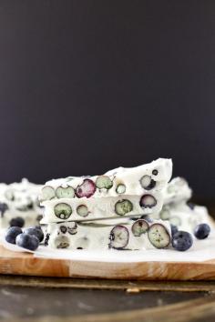 FROZEN BLUEBERRY YOGURT BARK