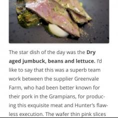 Thanks @DiningWOBorders for the kind words re: Jumbuck @BraeRestaurant… www.diningwithout...