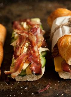 bacon, blue cheese and avo baguette | Drizzle and Dip