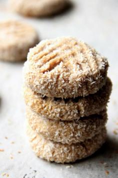 honey peanut butter & coconut cookies