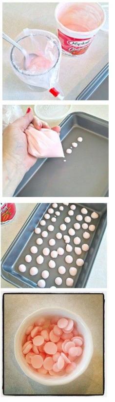 yogurt drops...healthy snack did this and it WORKS!!!!