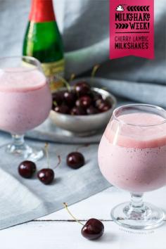 Cherry Lambic Beer Milkshakes for #MilkshakeWeek from @LoveAndOliveOil | Lindsay Landis