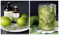 Lime, thyme, mint,   vanilla extract. This combination has such a fresh, pleasant scent.
