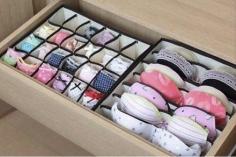Lingerie drawer organizers help keep your undergarments on the straight and narrow.