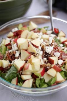 Bacon, Apple Raspberry Vinaigrette Salad!