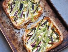 Easy Goat Cheese and Green Onion Tart