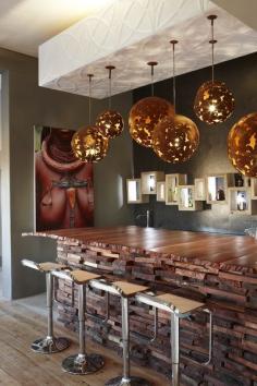 Bar at the Olive Exclusive Boutique Hotel, Windhoek, Namibia by designer Micky Hoyle
