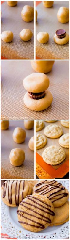 Reese's Stuffed Peanut Butter Cookies. Oh BOY! @Lori Bearden Bearden Wood can you PLEASE make these for Easter?