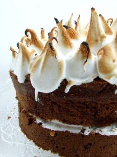 SWEET POTATO CAKE WITH TOASTED MARSHMALLOW