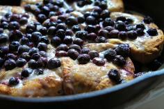 Blueberry & Lemon Cinnamon Roll Breakfast Skillet