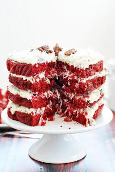 Grandma's Red Velvet Cake | www.somethingswan...