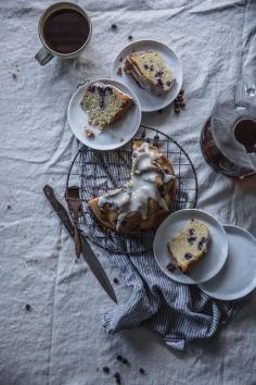 blueberry & rosemary brown butter bundt cake.