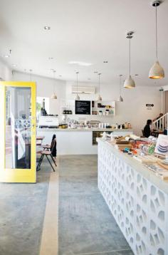 Studio Bomba Shop & Cafe | Leederville, Australia----I like the patterned brick for an outdoor bar area.