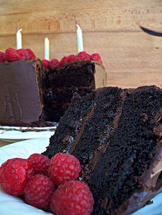 chocolate raspberry ganache cake