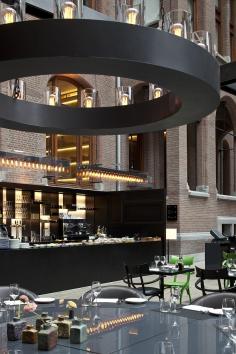 Restaurant at the Conservatorium hotel Amsterdam designed by Piero Lissoni