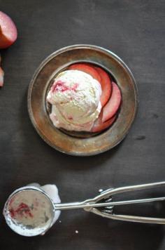 BUTTERMILK PLUM SWIRL ICE CREAM