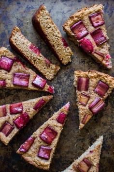 Honey Rhubarb Quinoa Cornbread