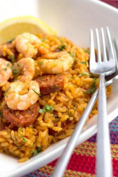 Shrimp and Chorizo Rice - Erren's Kitchen