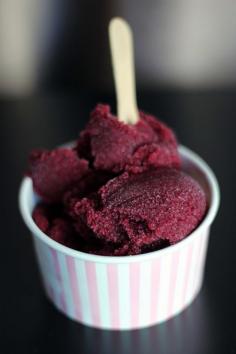 Blueberry White Wine Sorbet